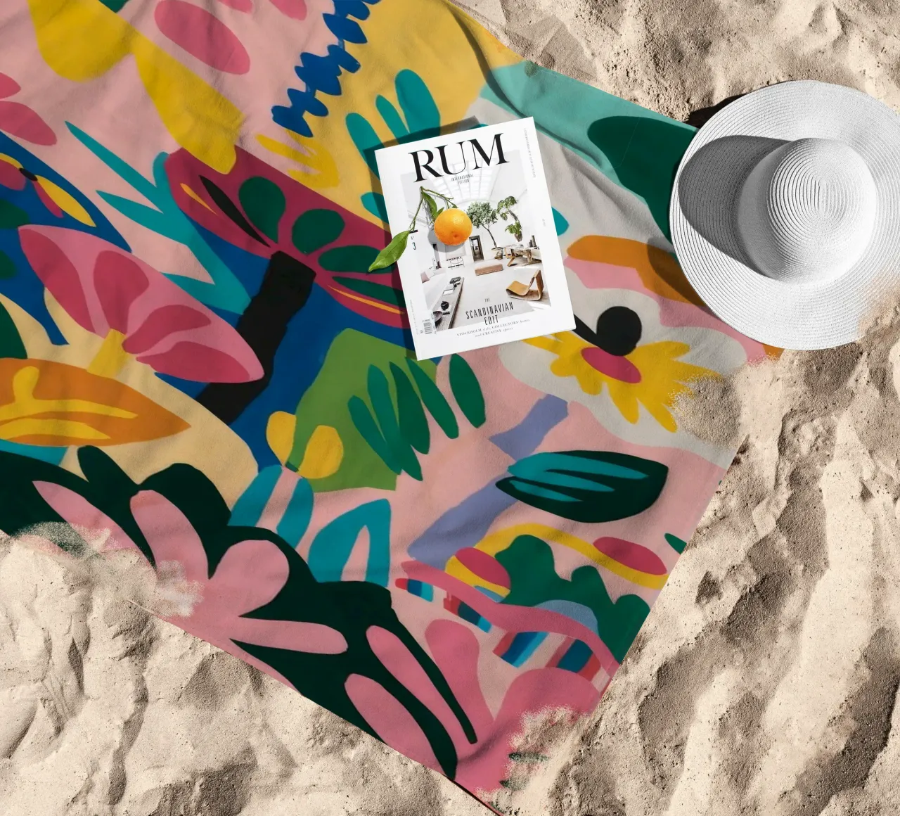 Abstract Garden Forms beach towel by Paez Harmony
