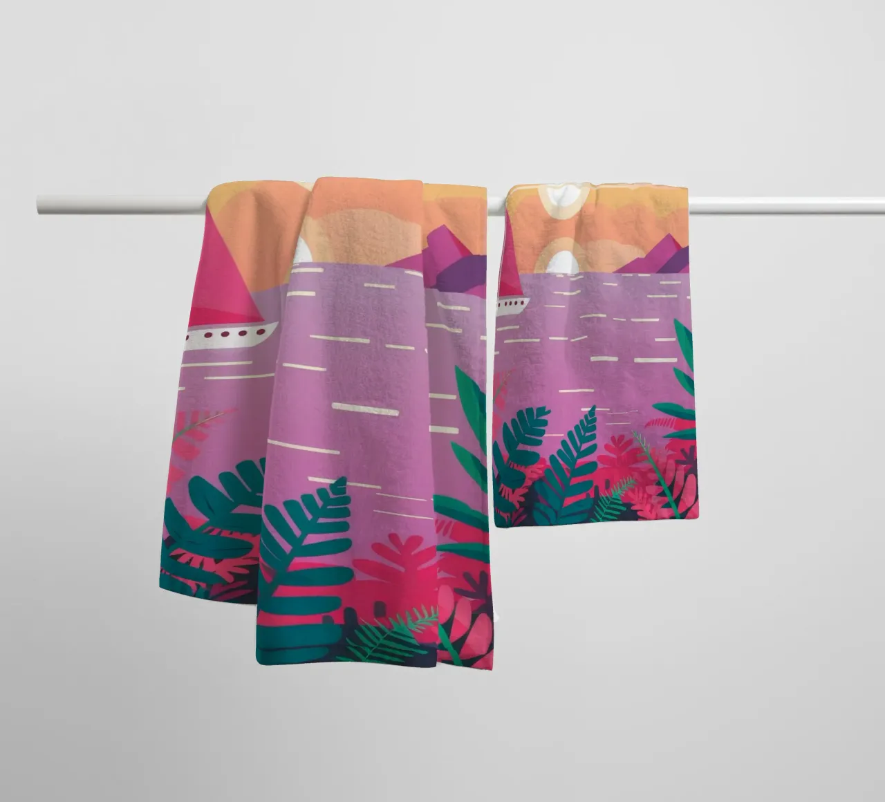 Sunset Sail Serenity towel by Haven Mirage