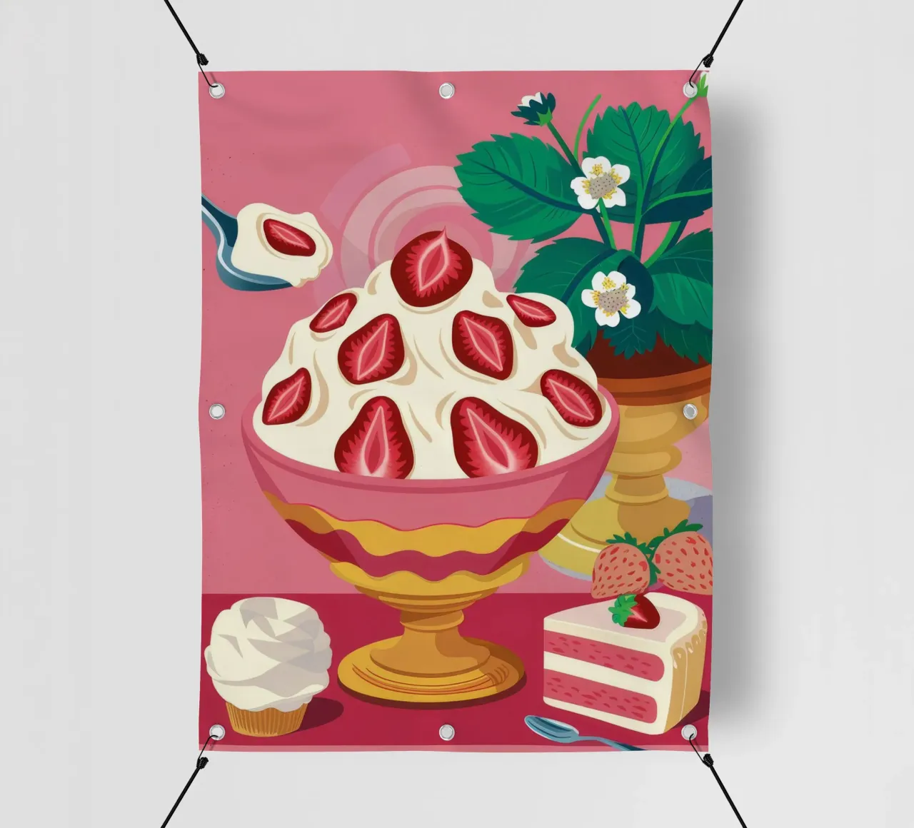 Dessert alla nuvola di fragole telo in pvc da Jasper Rune