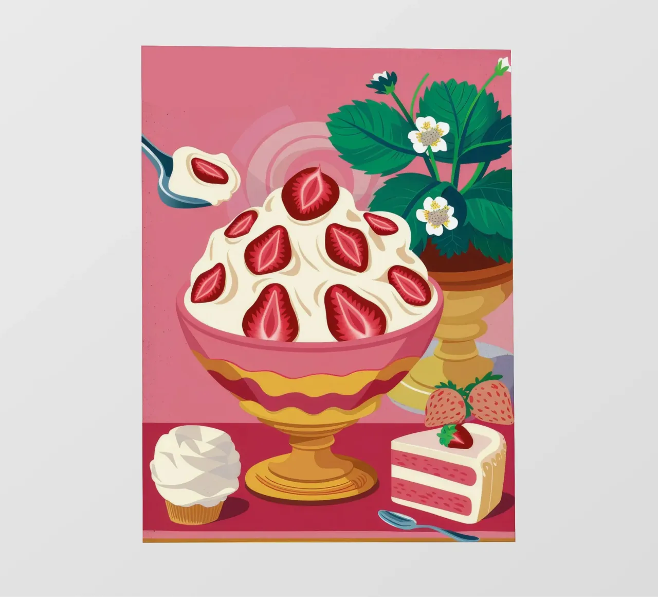 Dessert alla nuvola di fragole telo in pvc da Jasper Rune