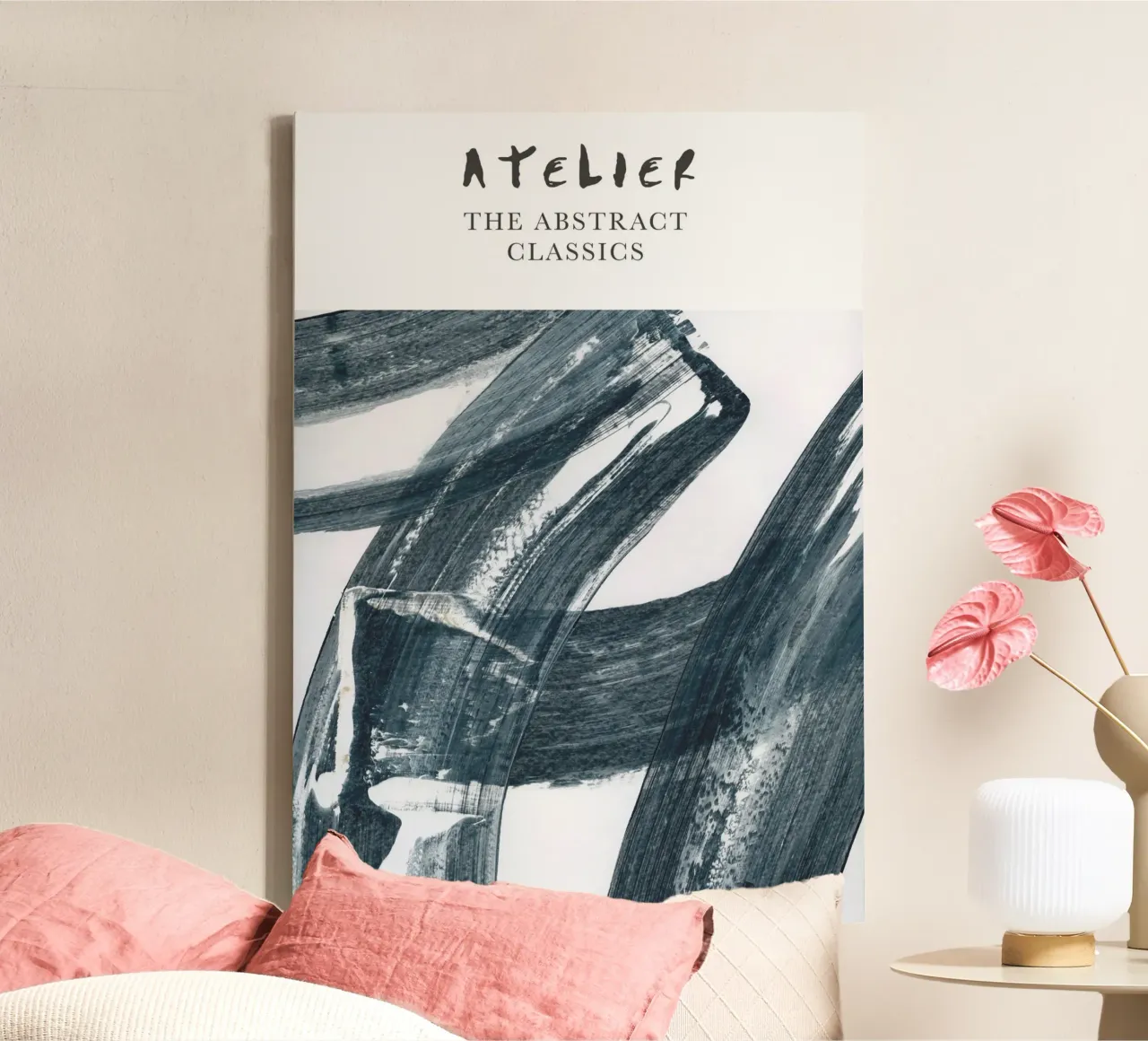 Abstract Line No 02 tela con Cornice a cassetta da treechild