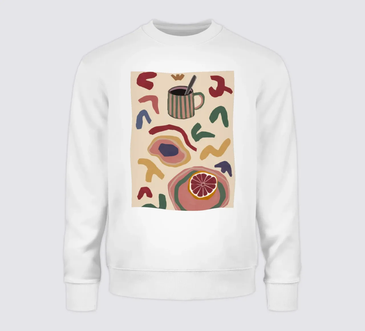 Morning Coffee Shapes sweatshirt by Haven Mirage