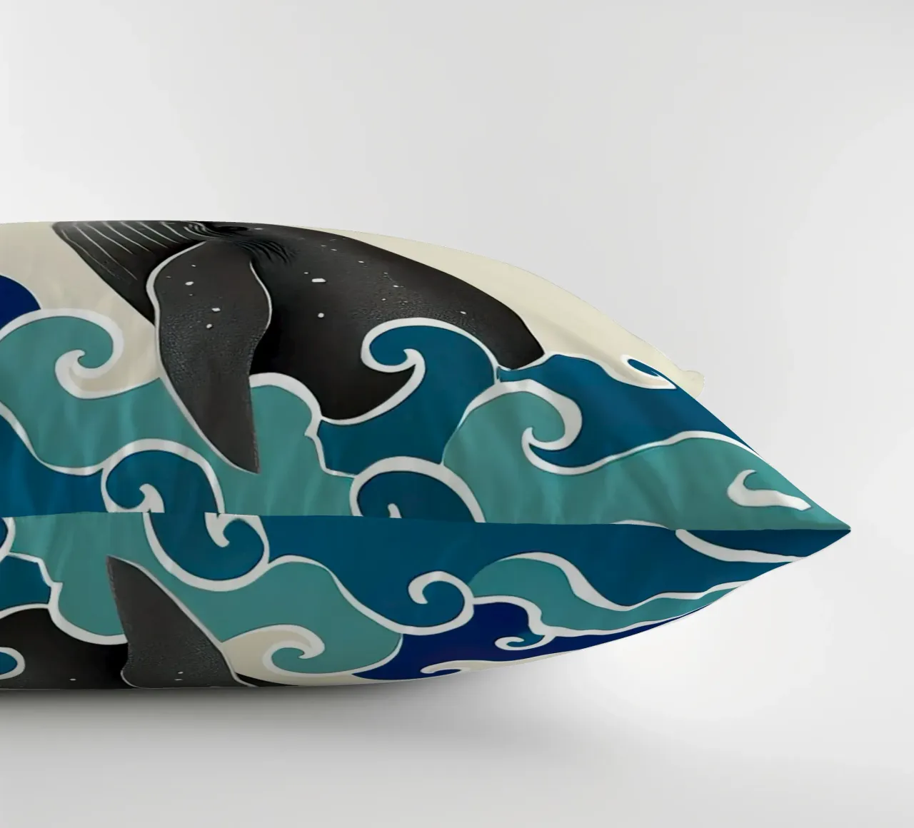 The whale decorative cushion by 🐹 BABY ART PRINTS