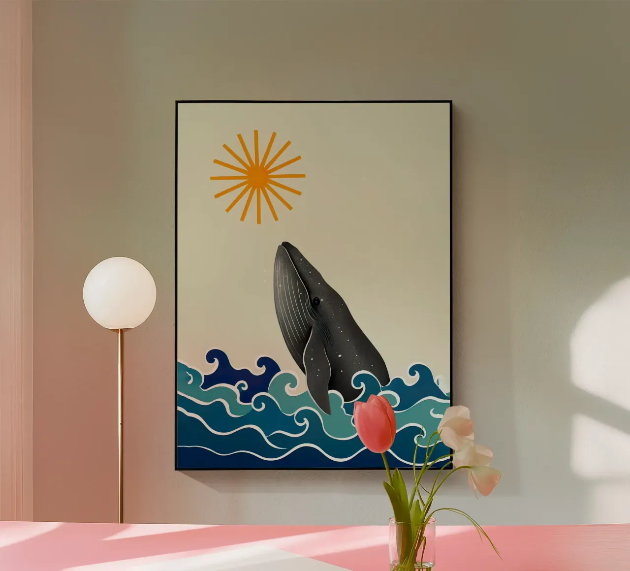 The whale acrylic glass by 🐹 BABY ART PRINTS