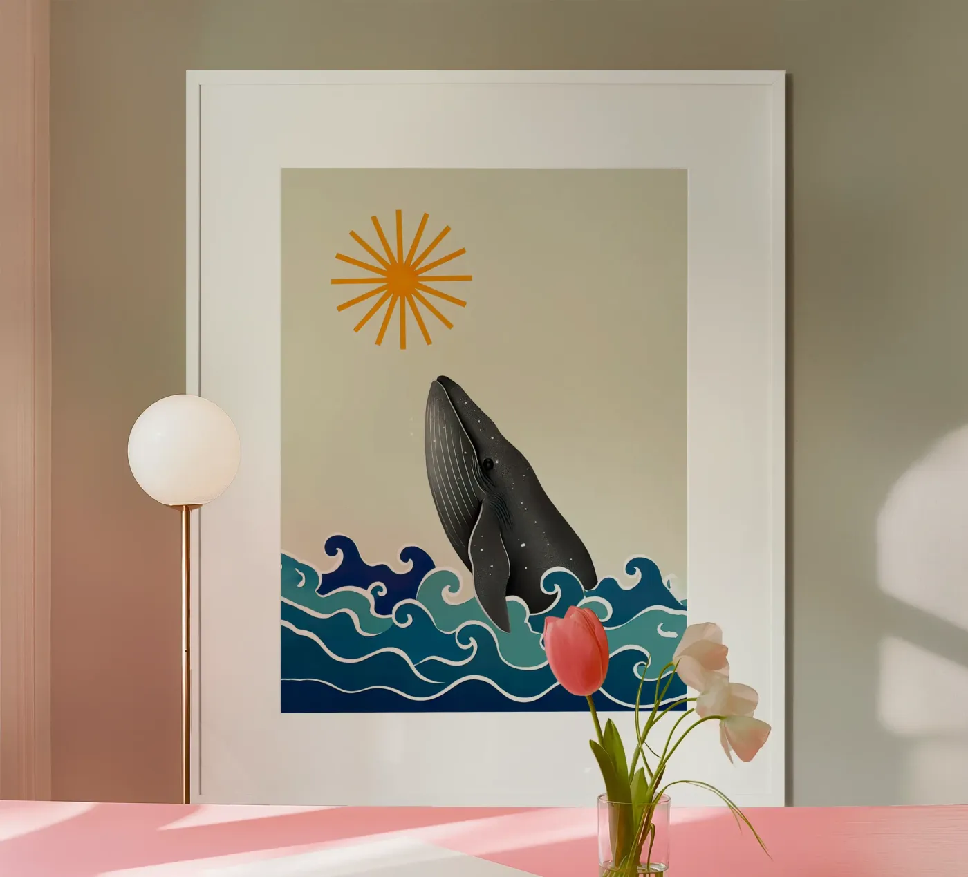 De walvis poster van 🐹 BABY ART PRINTS