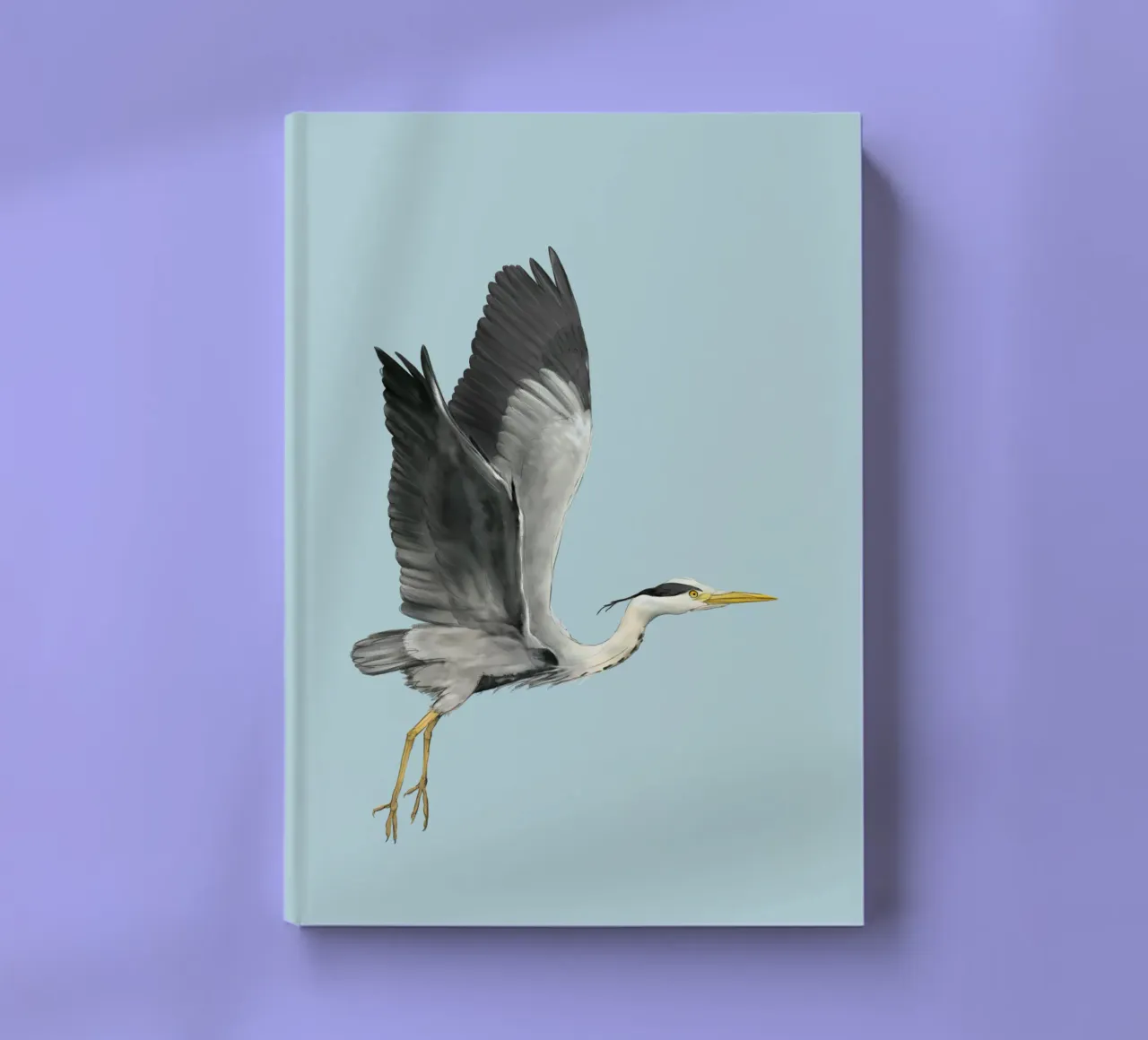 Heron in Flight notebook by BwiseLizzy