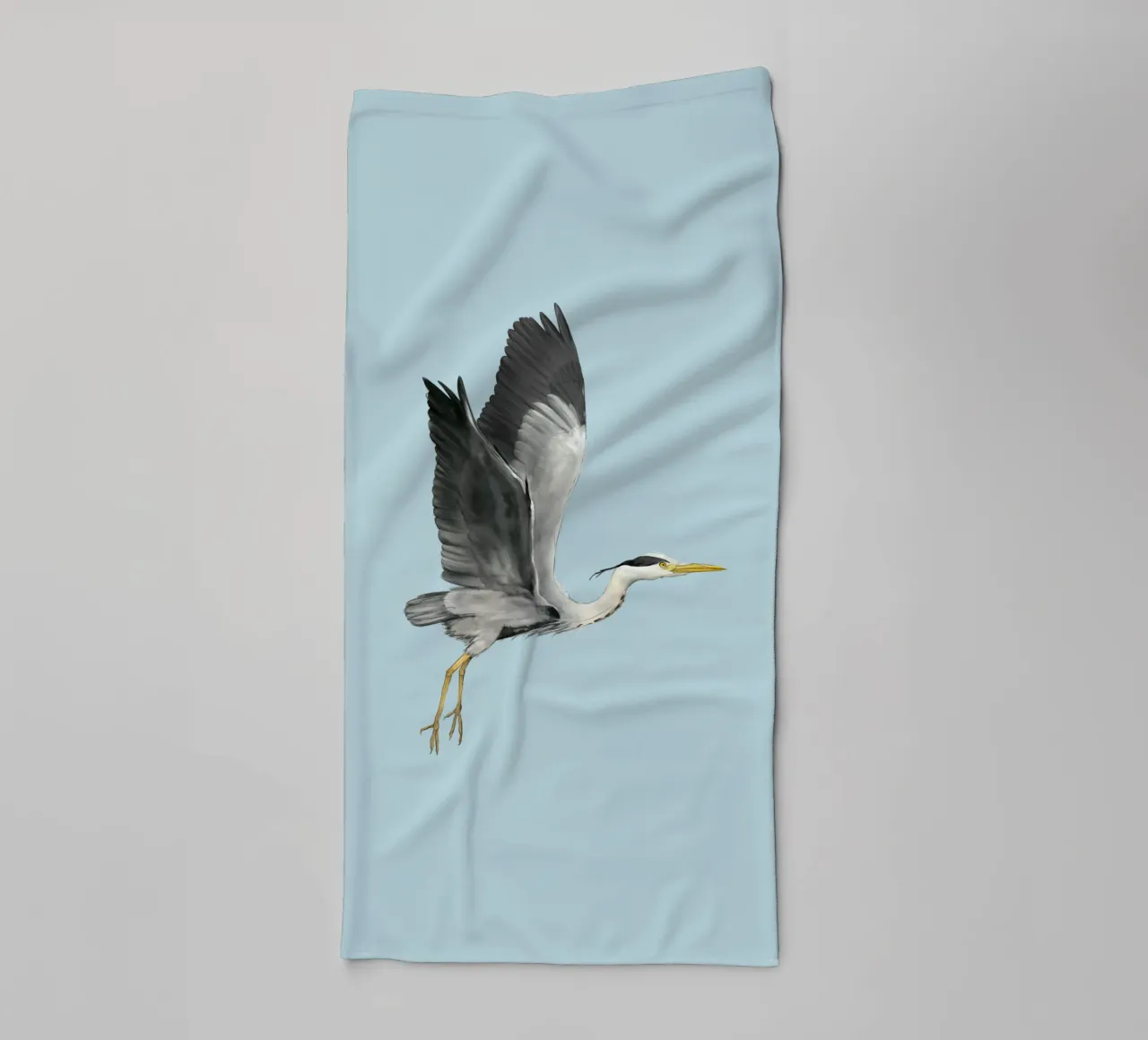 Heron in Flight towel by BwiseLizzy