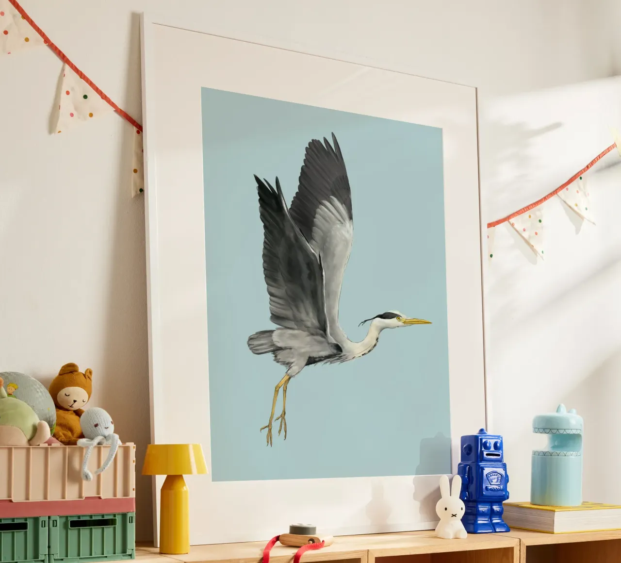 Heron in Flight hahnemühle by BwiseLizzy