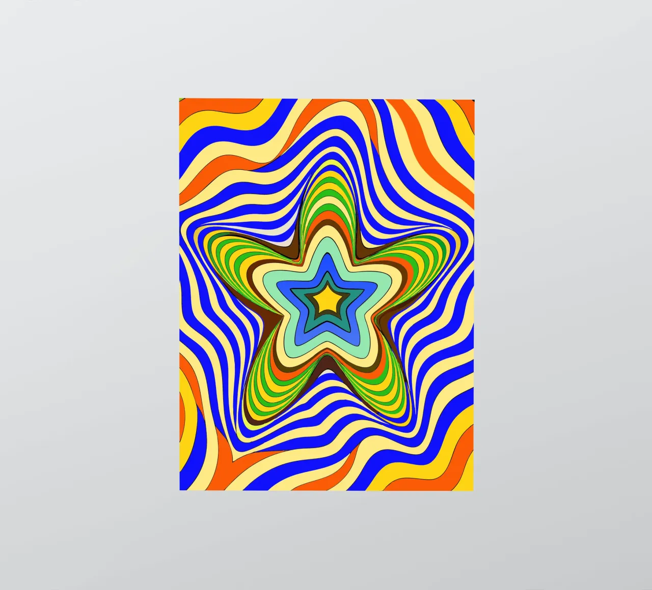 hypnotic abstract painting art sticker by zetazone