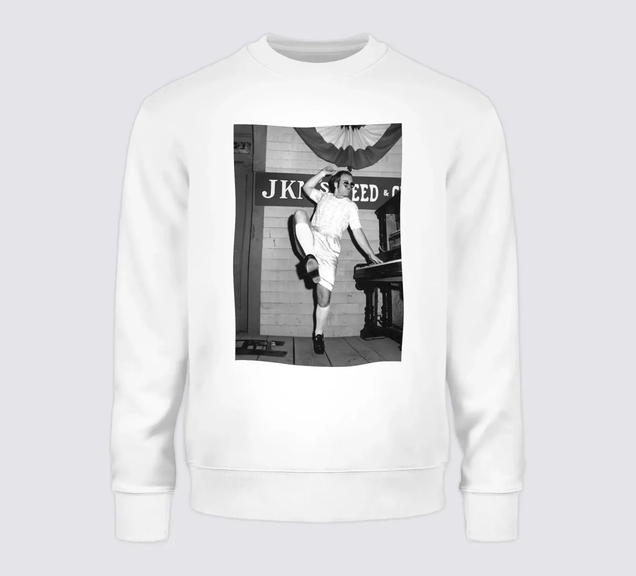 Cute Style Elton John Black And White felpa da fardanjadex