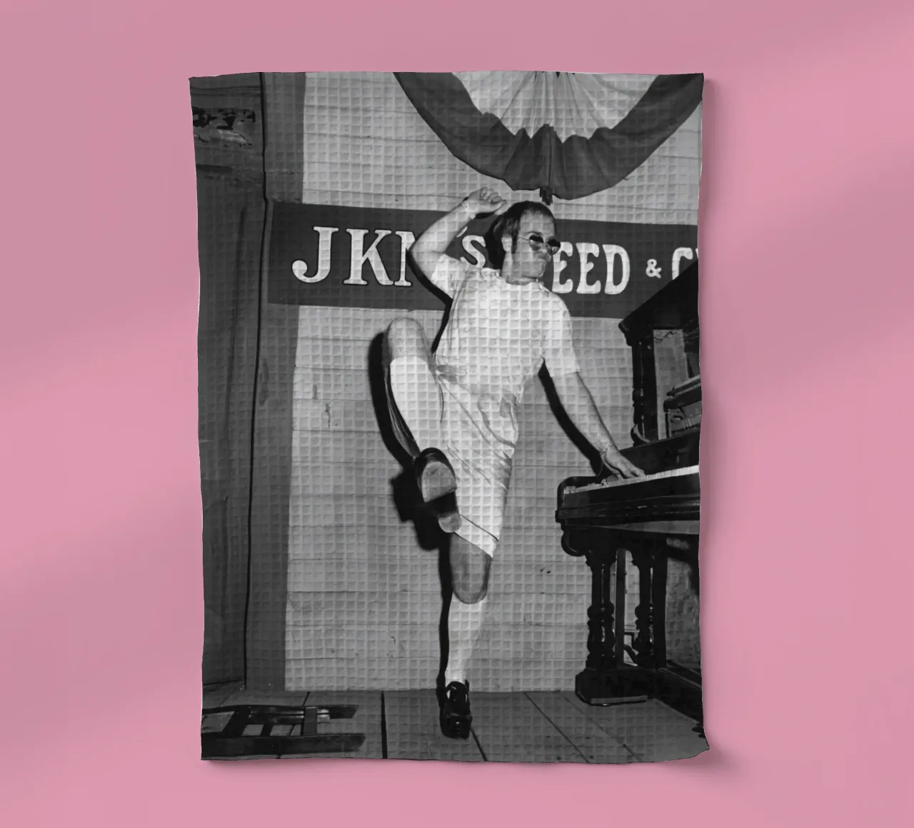 Cute Style Elton John Black And White canovaccio da cucina da fardanjadex