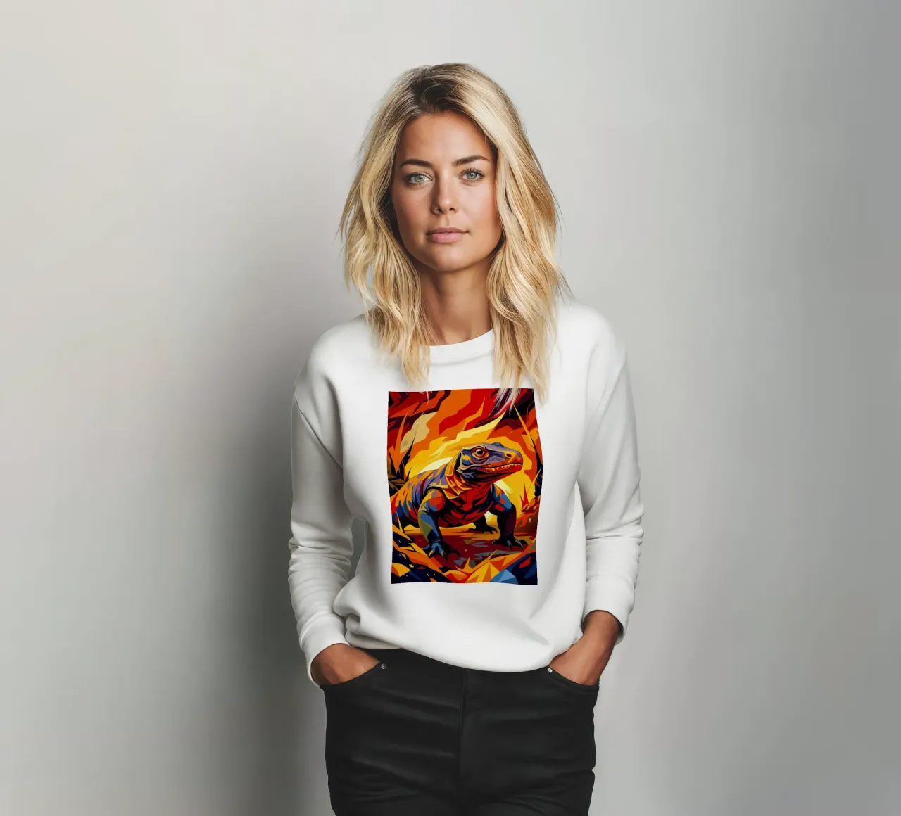 Komodo Malerei Kunst Sweatshirt von zetazone