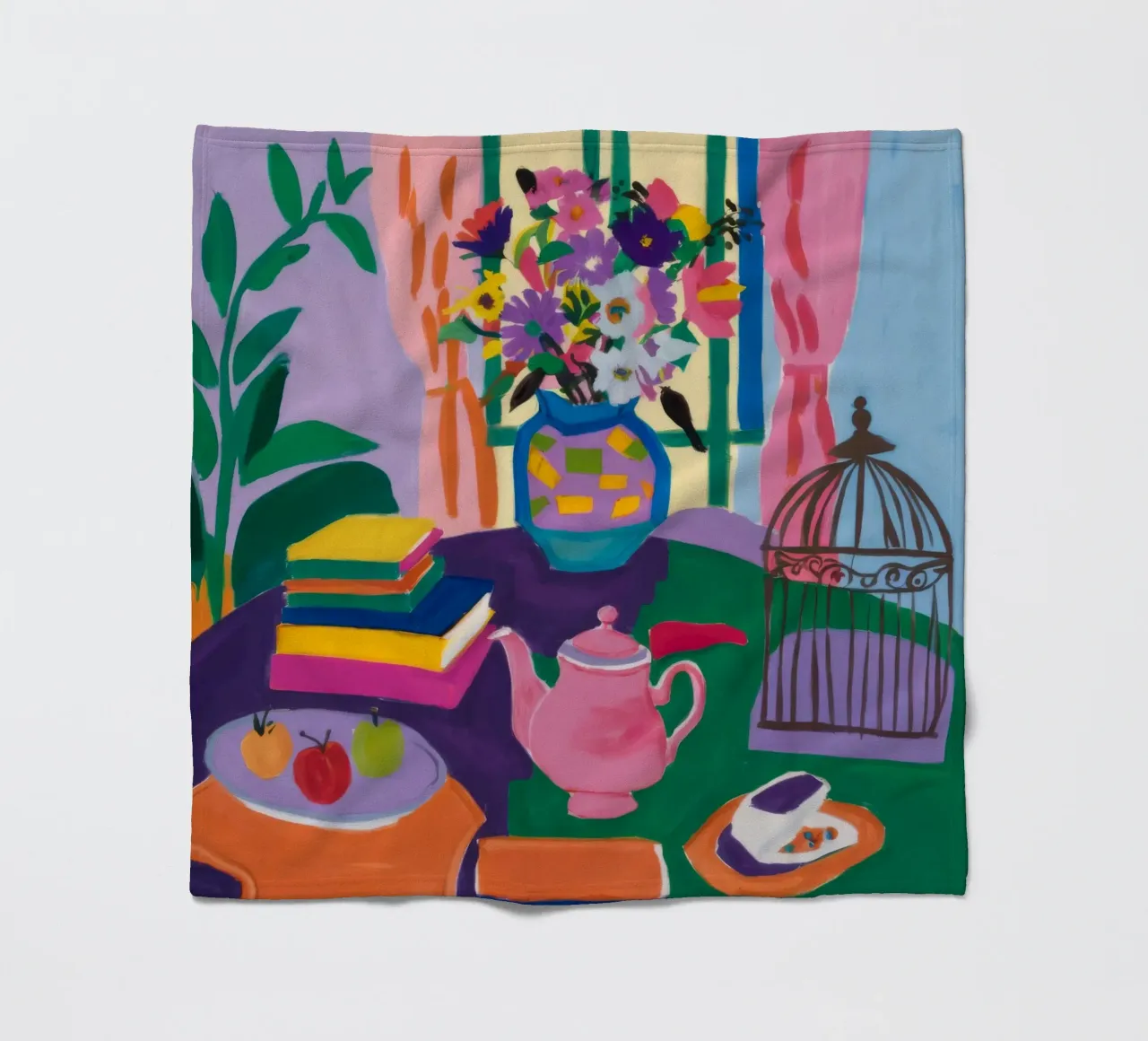 Bohemian Table Still-Leben Fleecedecke von Paez Harmony