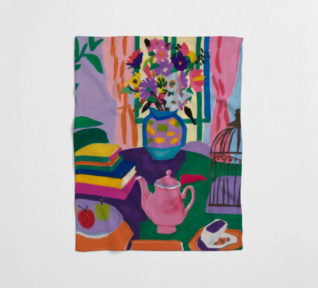 Bohemian Table Still-Leben Fleecedecke von Paez Harmony