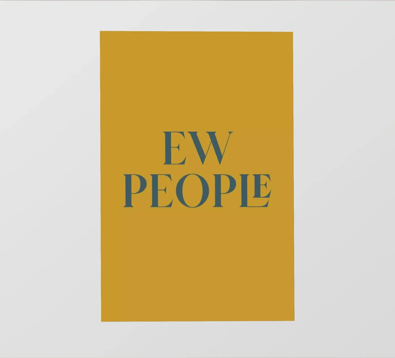 Ew People Mustard pellicola backlit da Trabolt Design