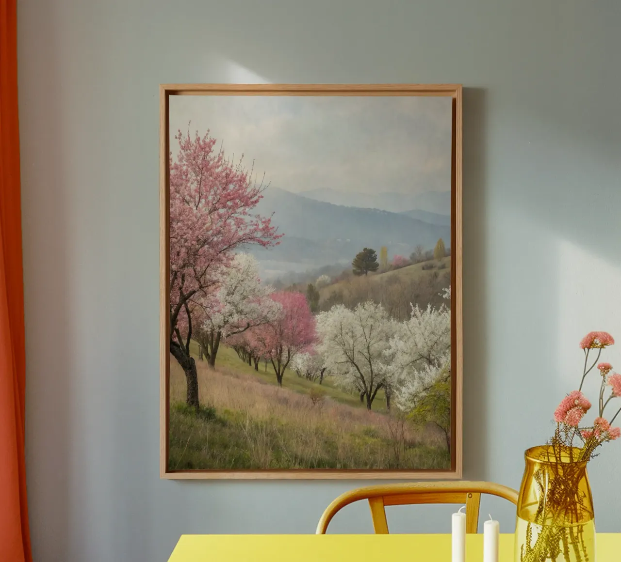 Lentebloesem vallei canvas van Artistic-shop