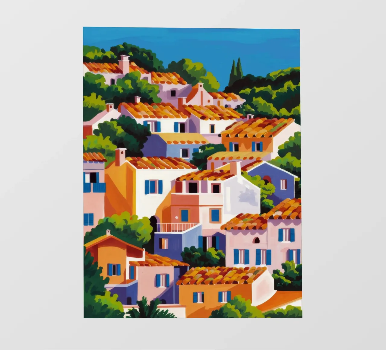 Whitewashed Village Rooftops backlit film by Paez Harmony