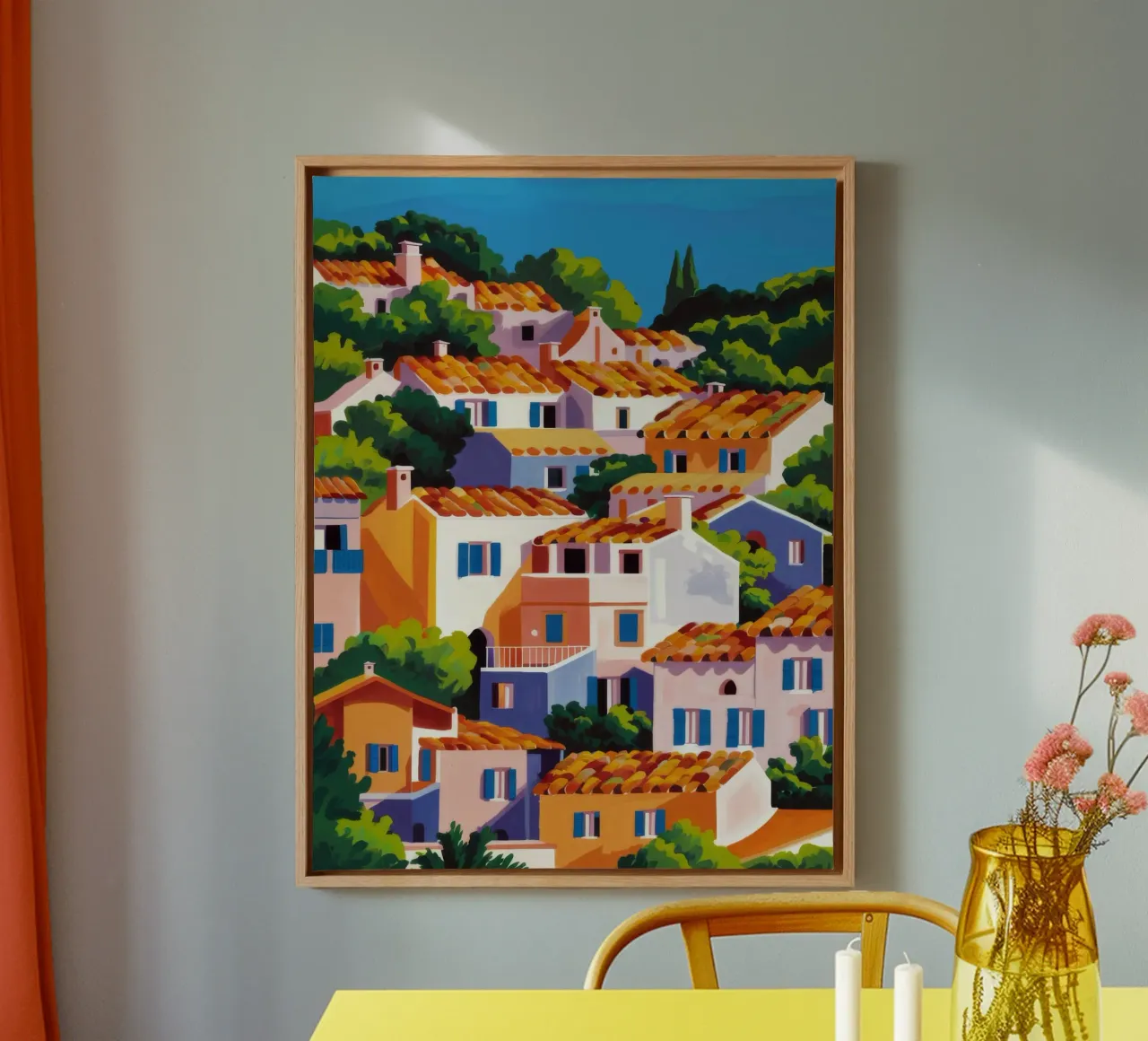 Whitewashed Village Rooftops canvas by Paez Harmony