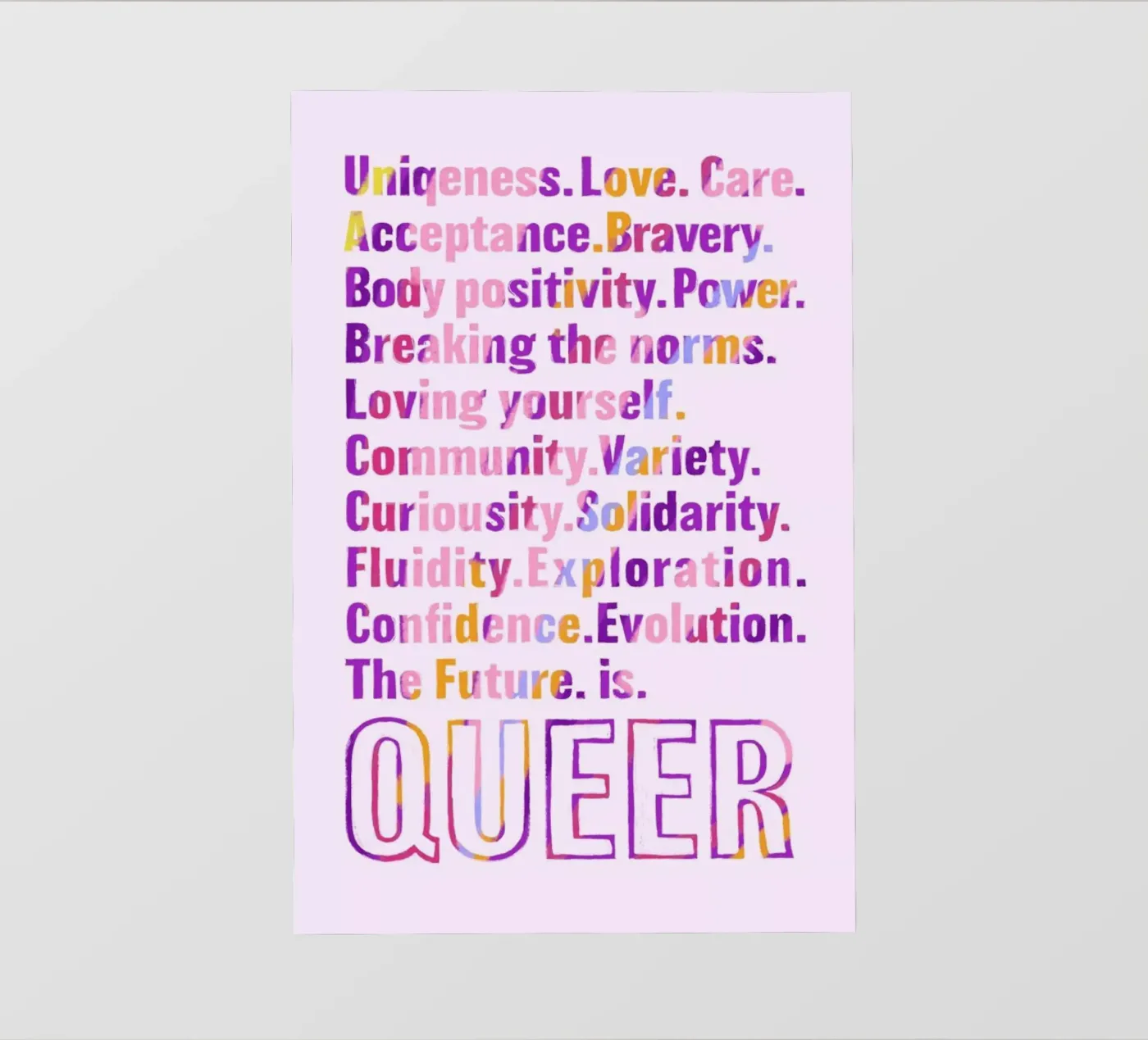 The Future Is Queer pellicola backlit da Studio One