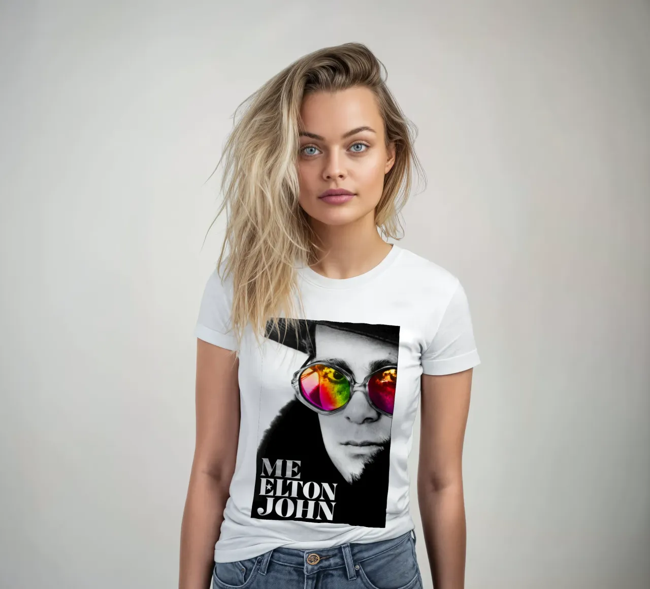 Me Elton John Movie women's fitted t-shirt by fardanjadex