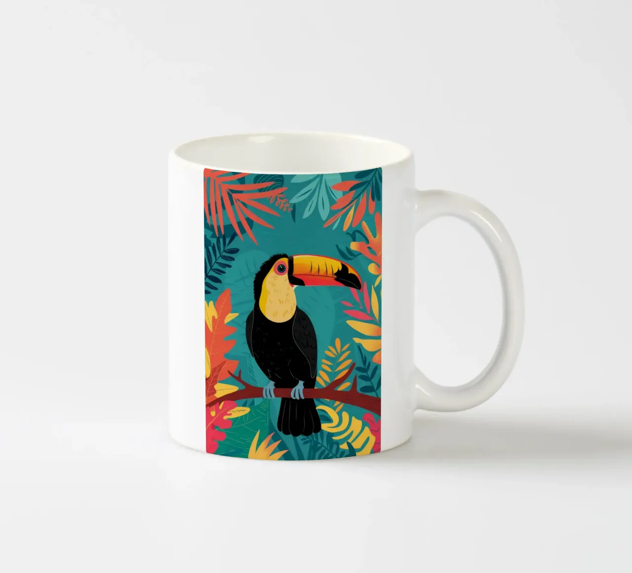 Toucan Tropicana Perch tazza in ceramica da Paez Harmony