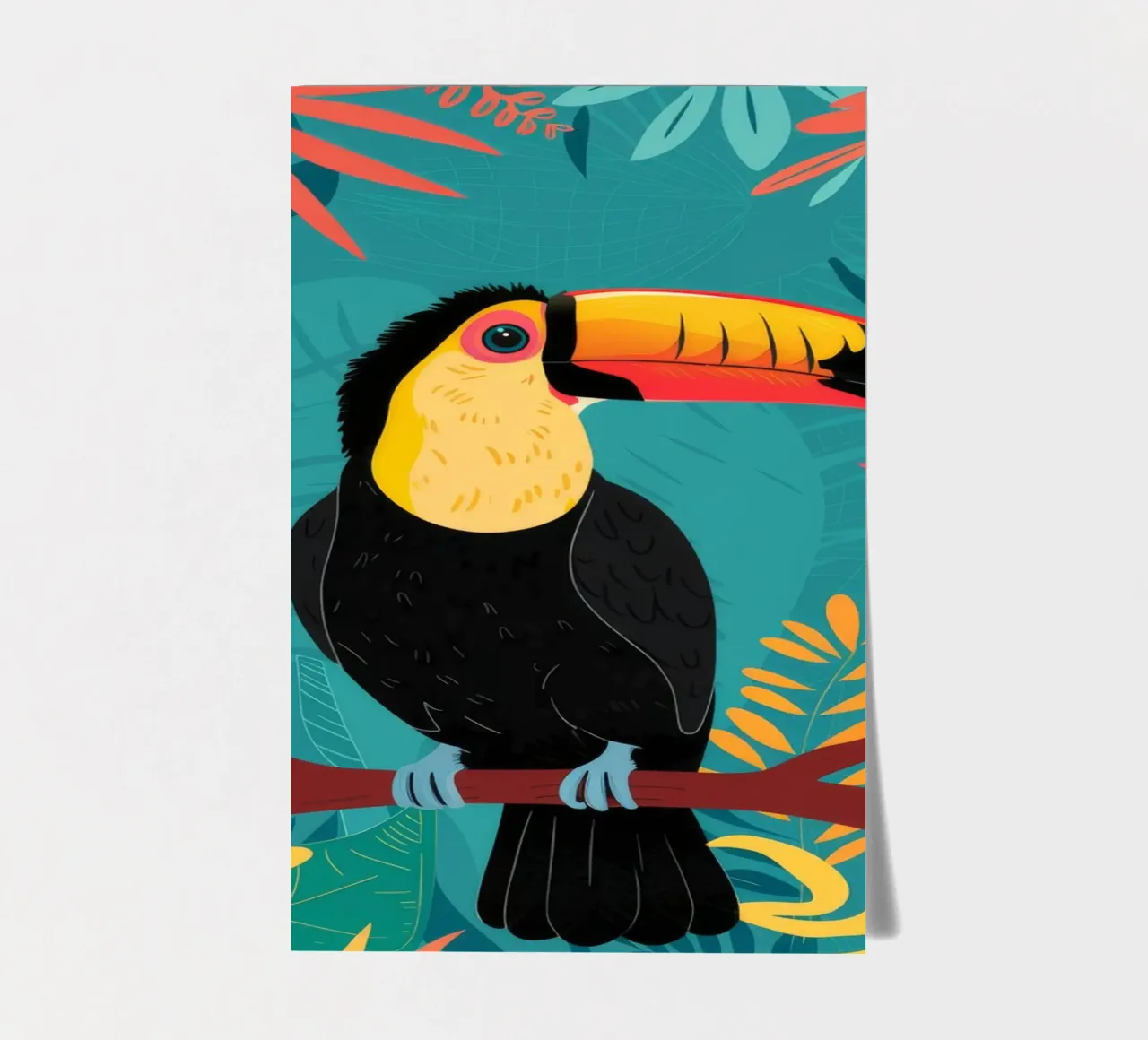 Toucan Tropicana Perch sticker sheet by Paez Harmony
