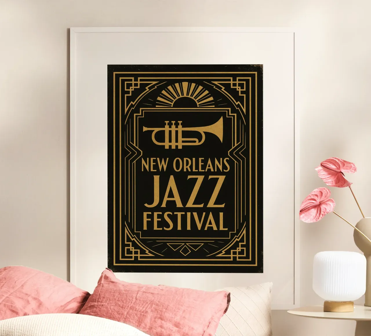 Art Deco New Orleans Jazz Poster poster by Jester Krew Art