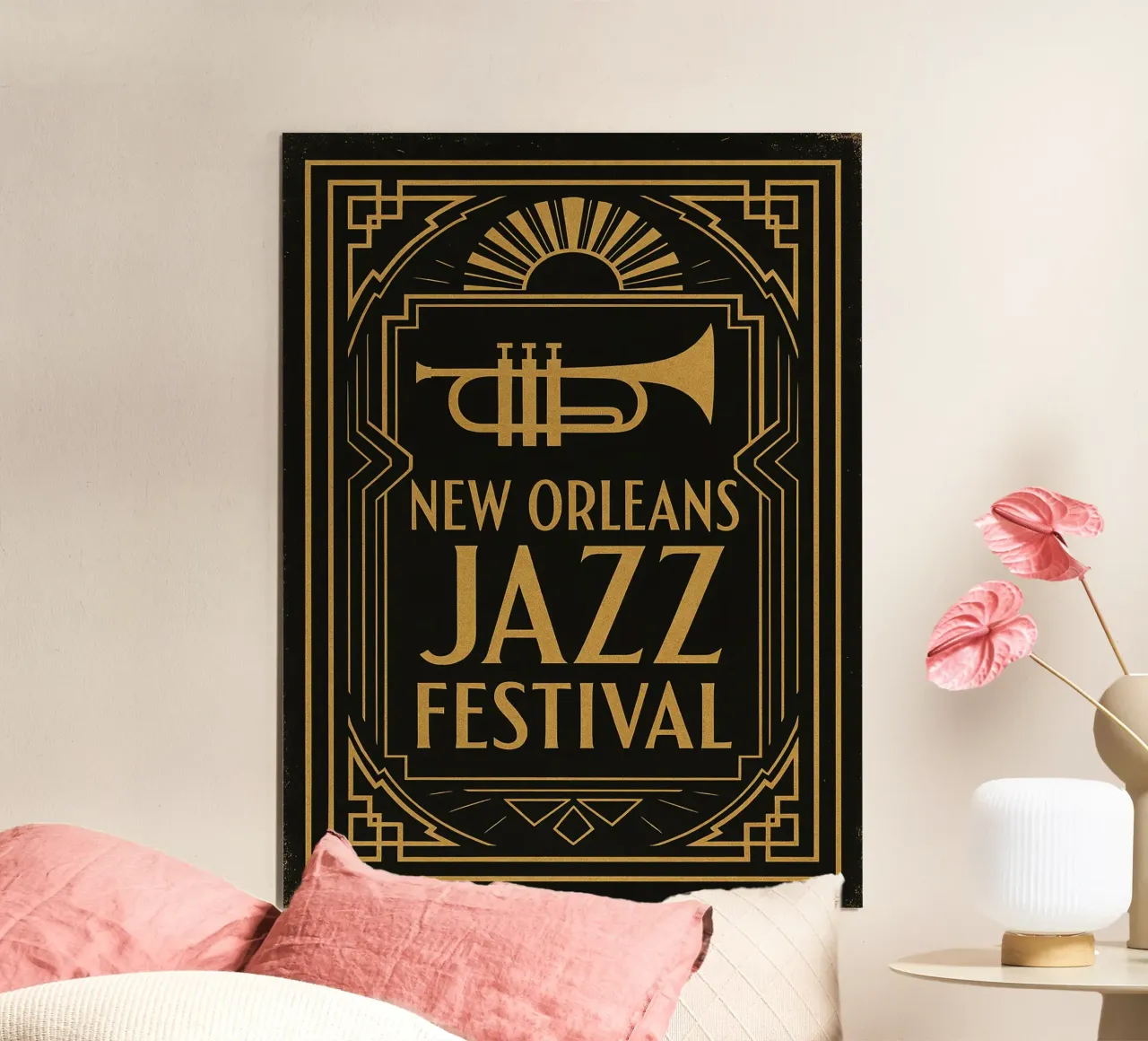 Art Deco New Orleans Jazz Poster poster by Jester Krew Art
