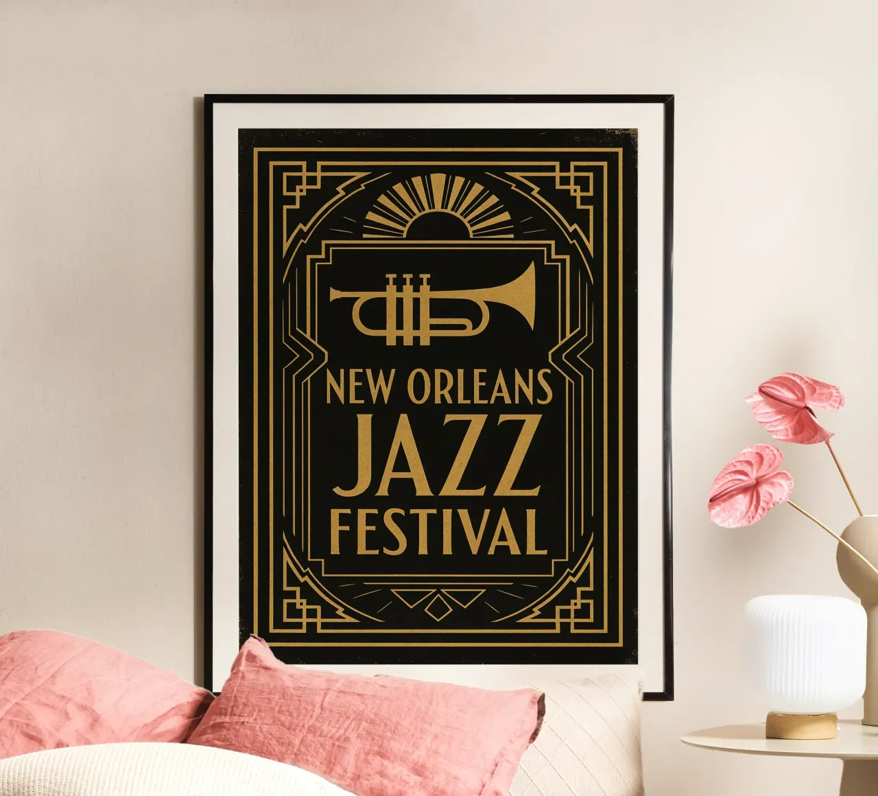 Art Deco New Orleans Jazz Poster poster by Jester Krew Art