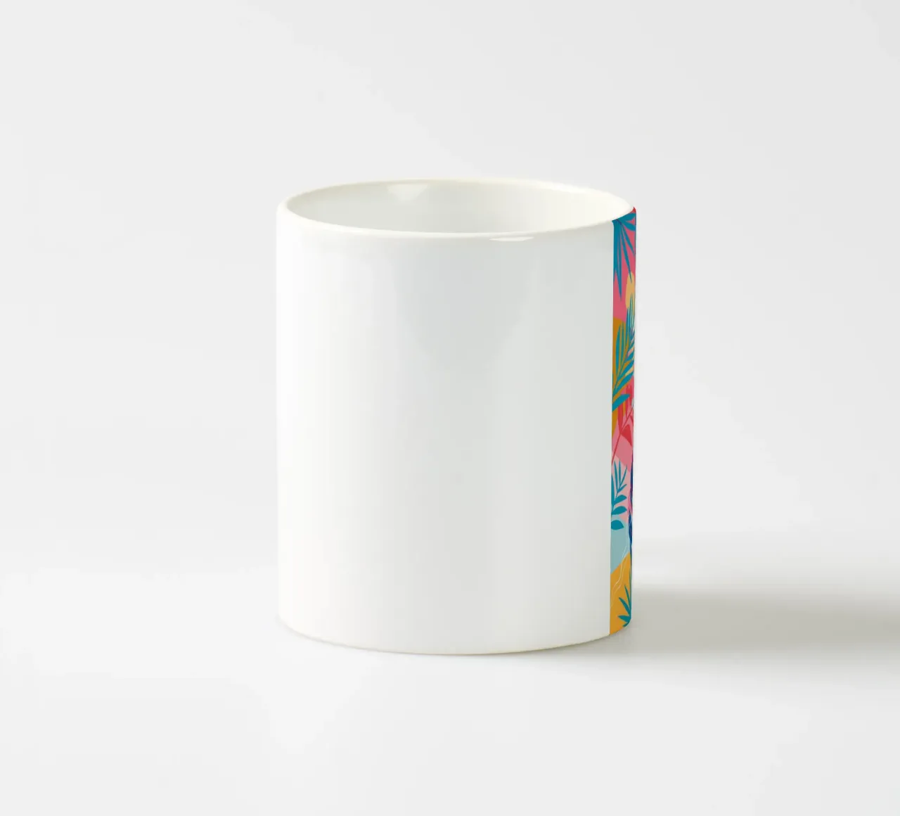 Pink Sky Palms ceramic mug by Paez Harmony