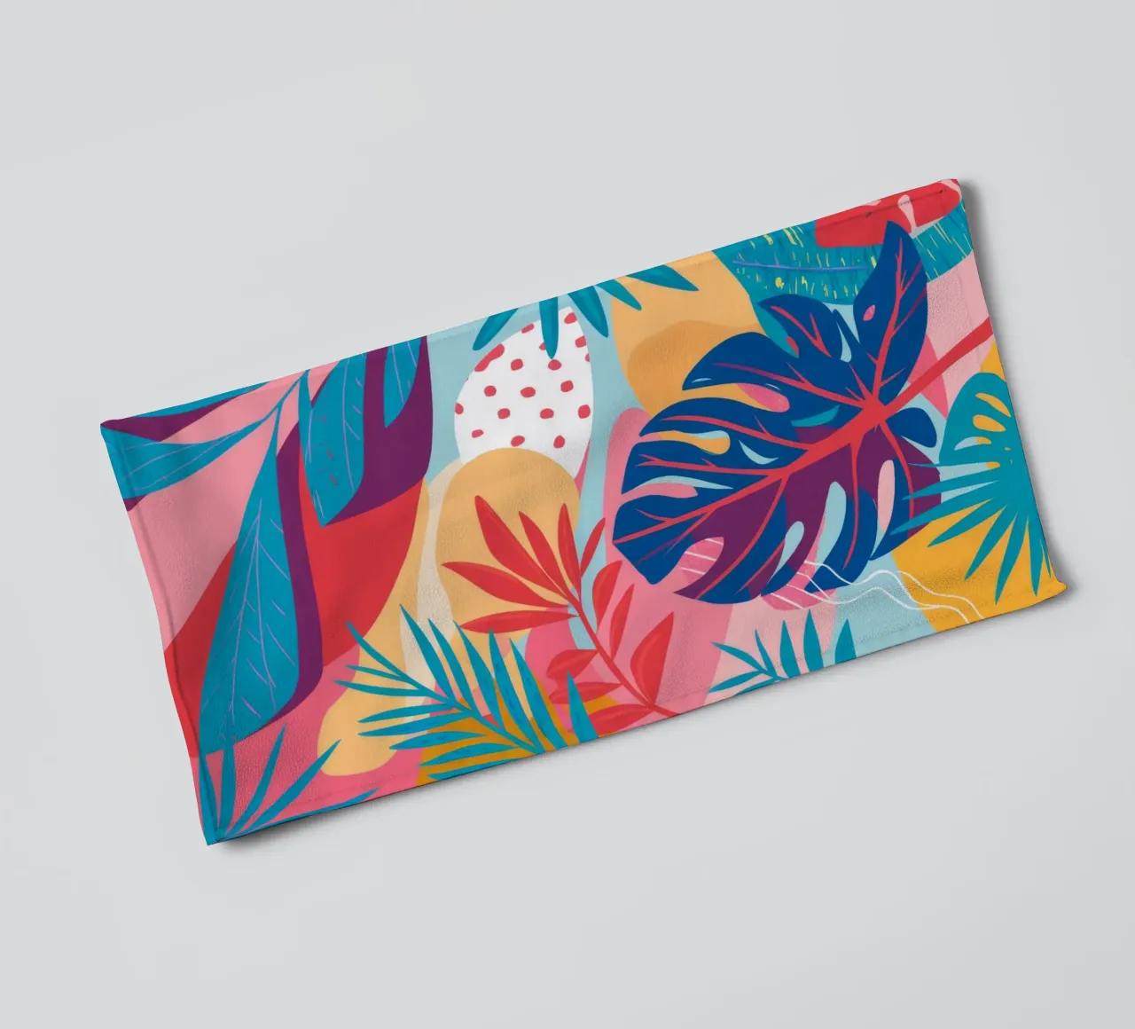 Pink Sky Palms towel by Paez Harmony
