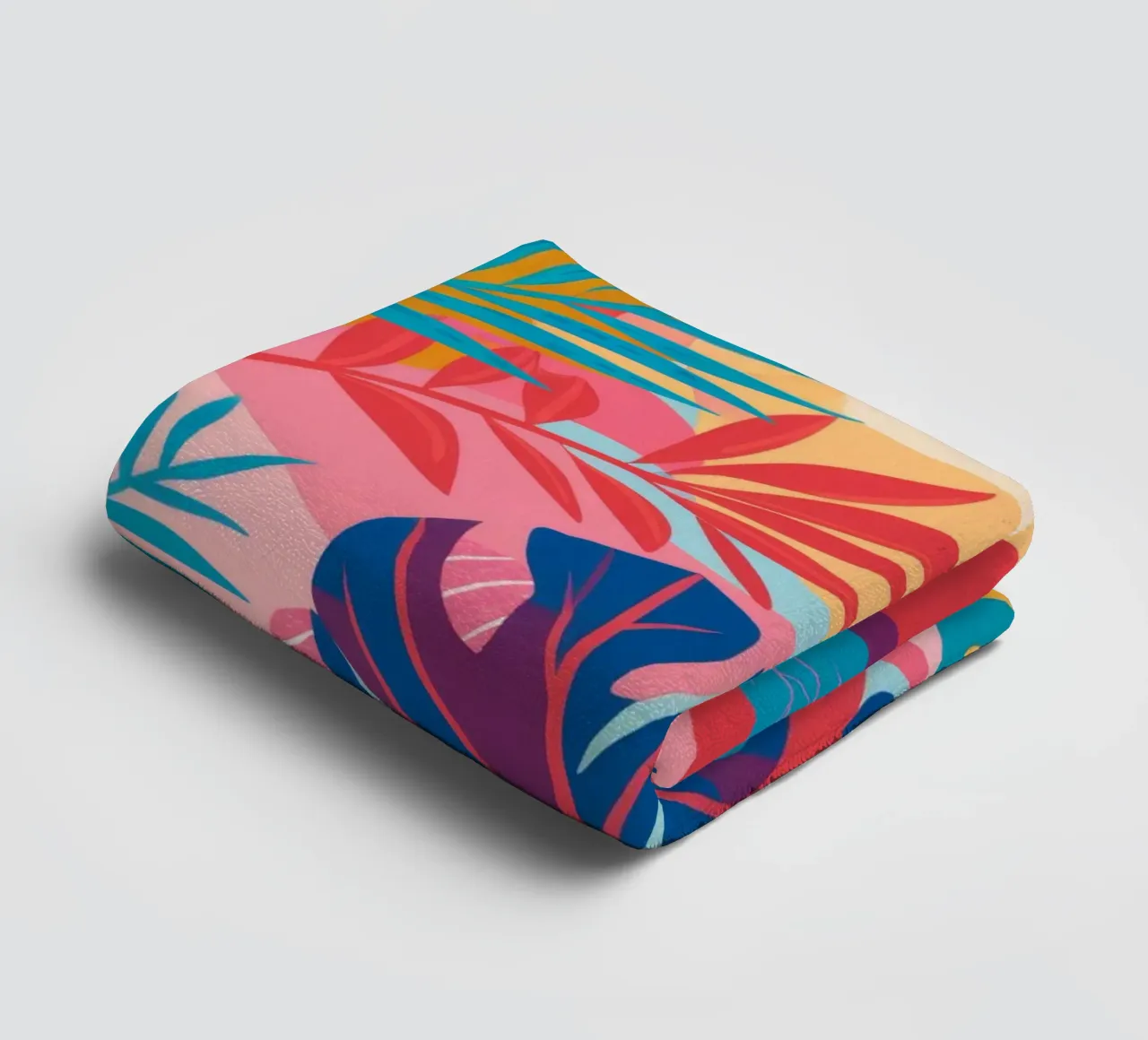 Pink Sky Palms towel by Paez Harmony