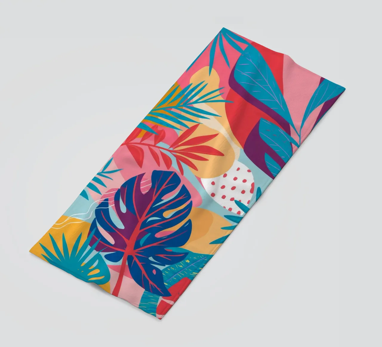 Pink Sky Palms beach towel by Paez Harmony