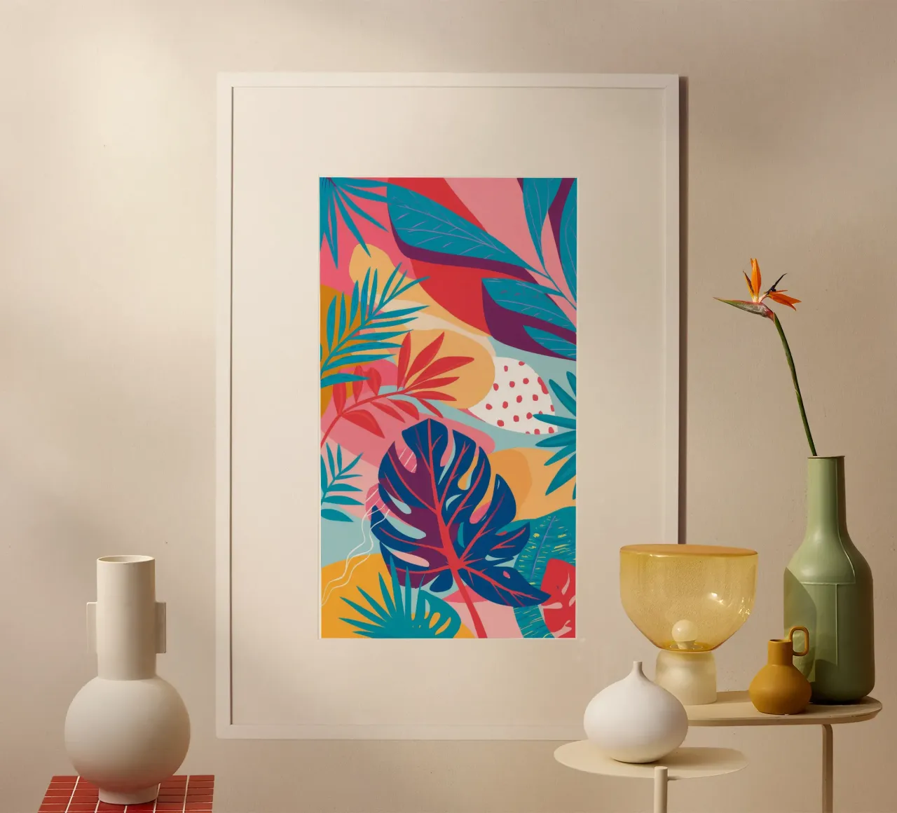 Pink Sky Palms poster by Paez Harmony