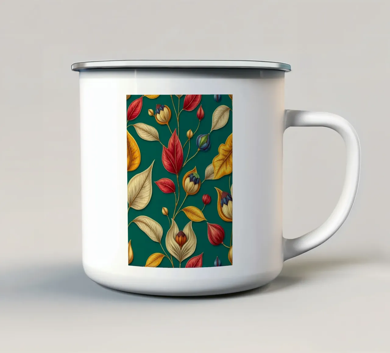 Arazzo botanico incantato tazza in smalto da Artistic-shop