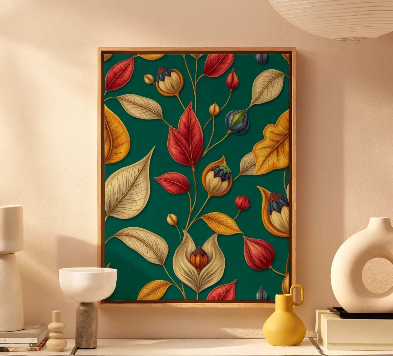 Enchanted Botanical Tapestry canvas with Floater frame by Artistic-shop