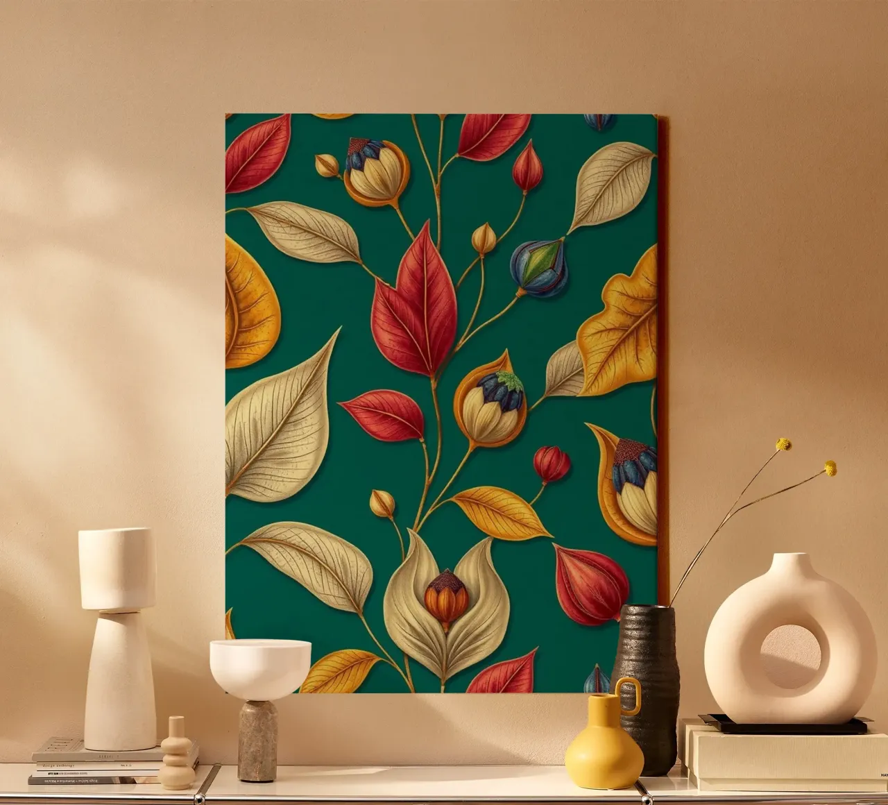 Enchanted Botanical Tapestry canvas with Floater frame by Artistic-shop