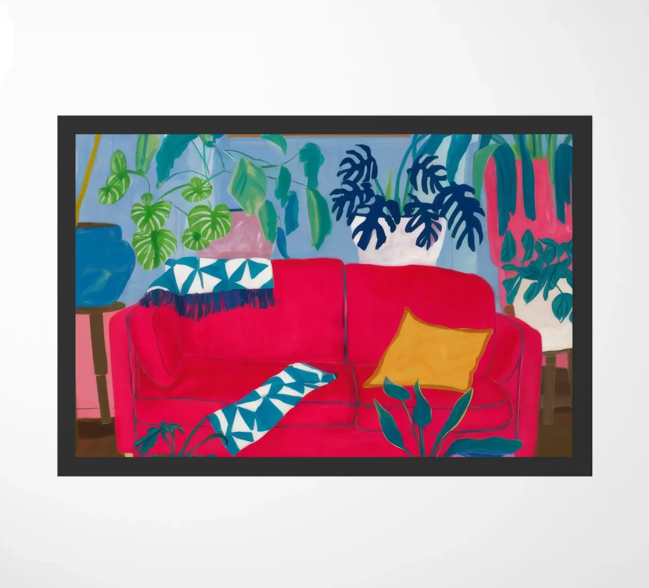 Red Sofa Reading doormat by Paez Harmony