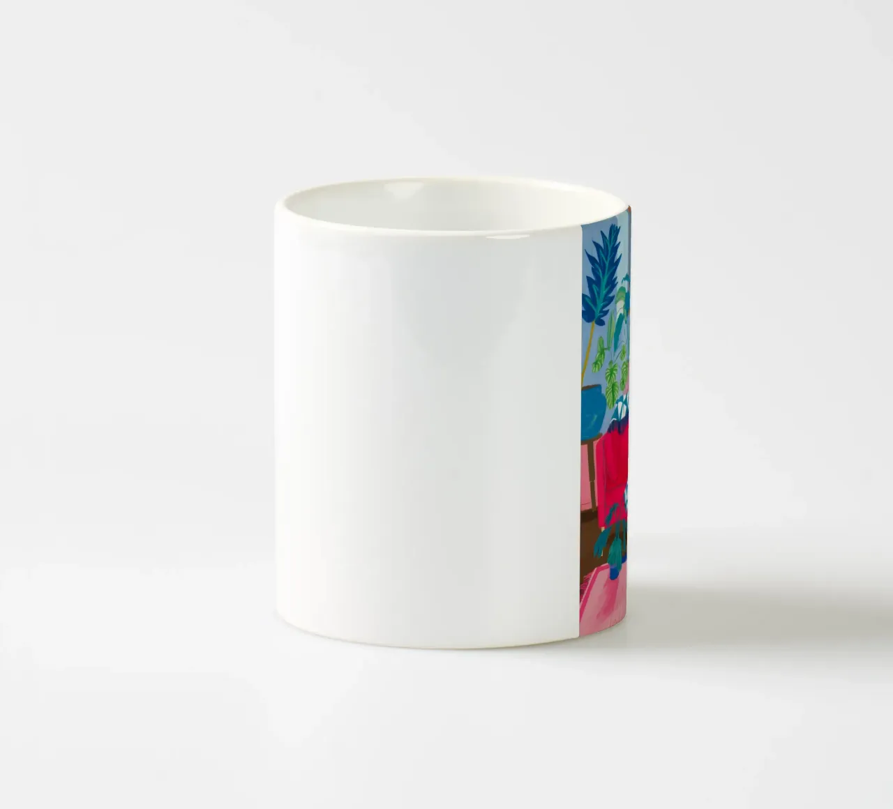 Divano rosso da lettura tazza in ceramica da Paez Harmony