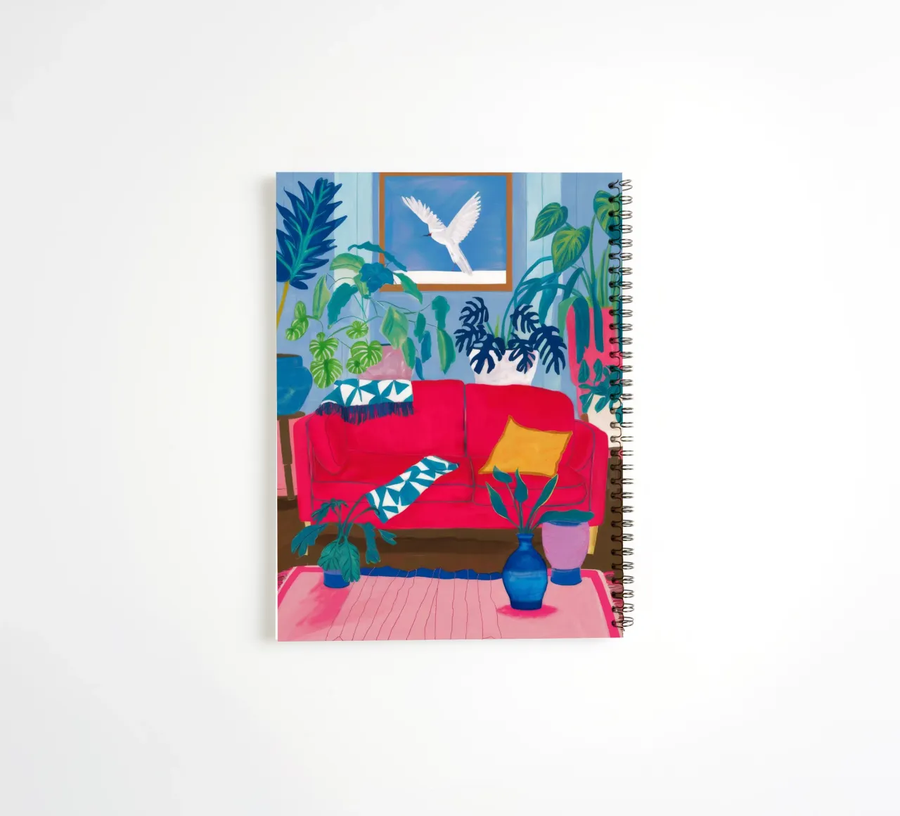 Red Sofa Reading spiral notebook by Paez Harmony