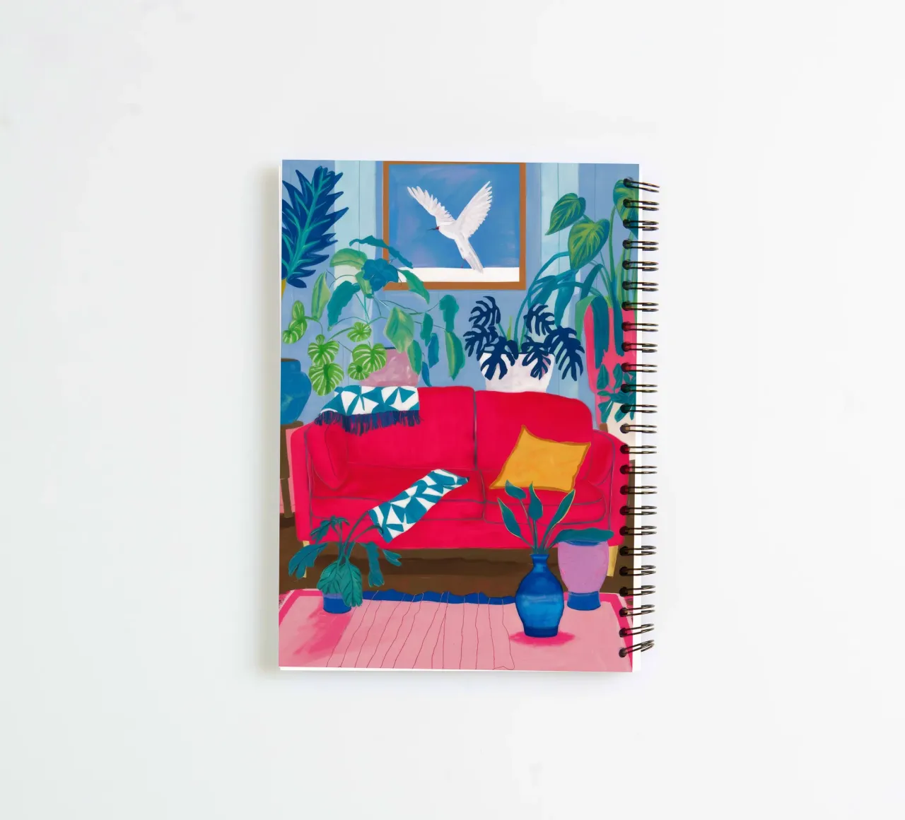 Red Sofa Reading spiral notebook by Paez Harmony
