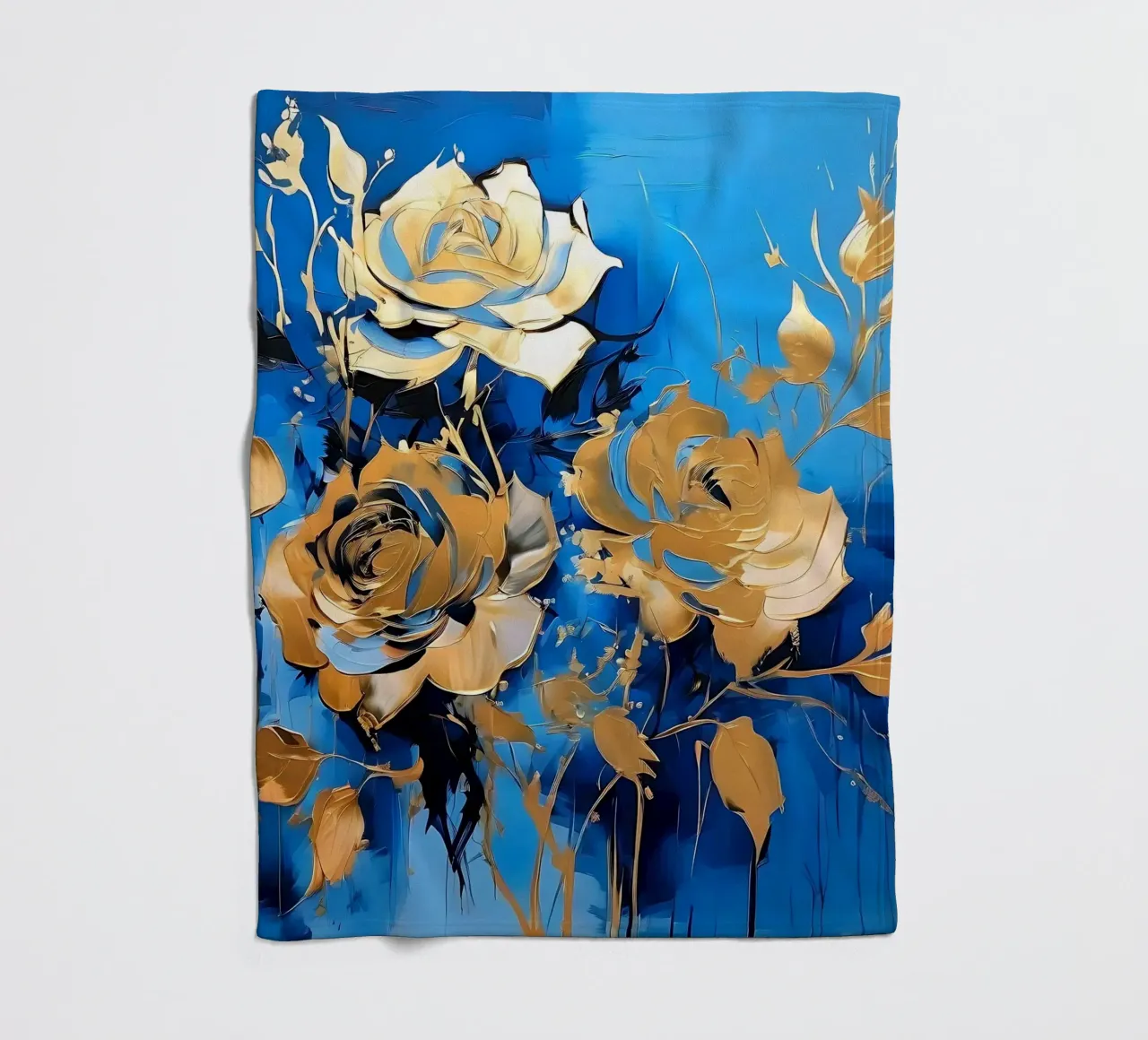 rose_oro_blu_2 coperta in pile da Farb- und Blütenzauber by LK
