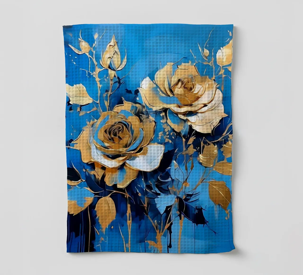 rose_oro_blu_3 canovaccio da cucina da Farb- und Blütenzauber by LK