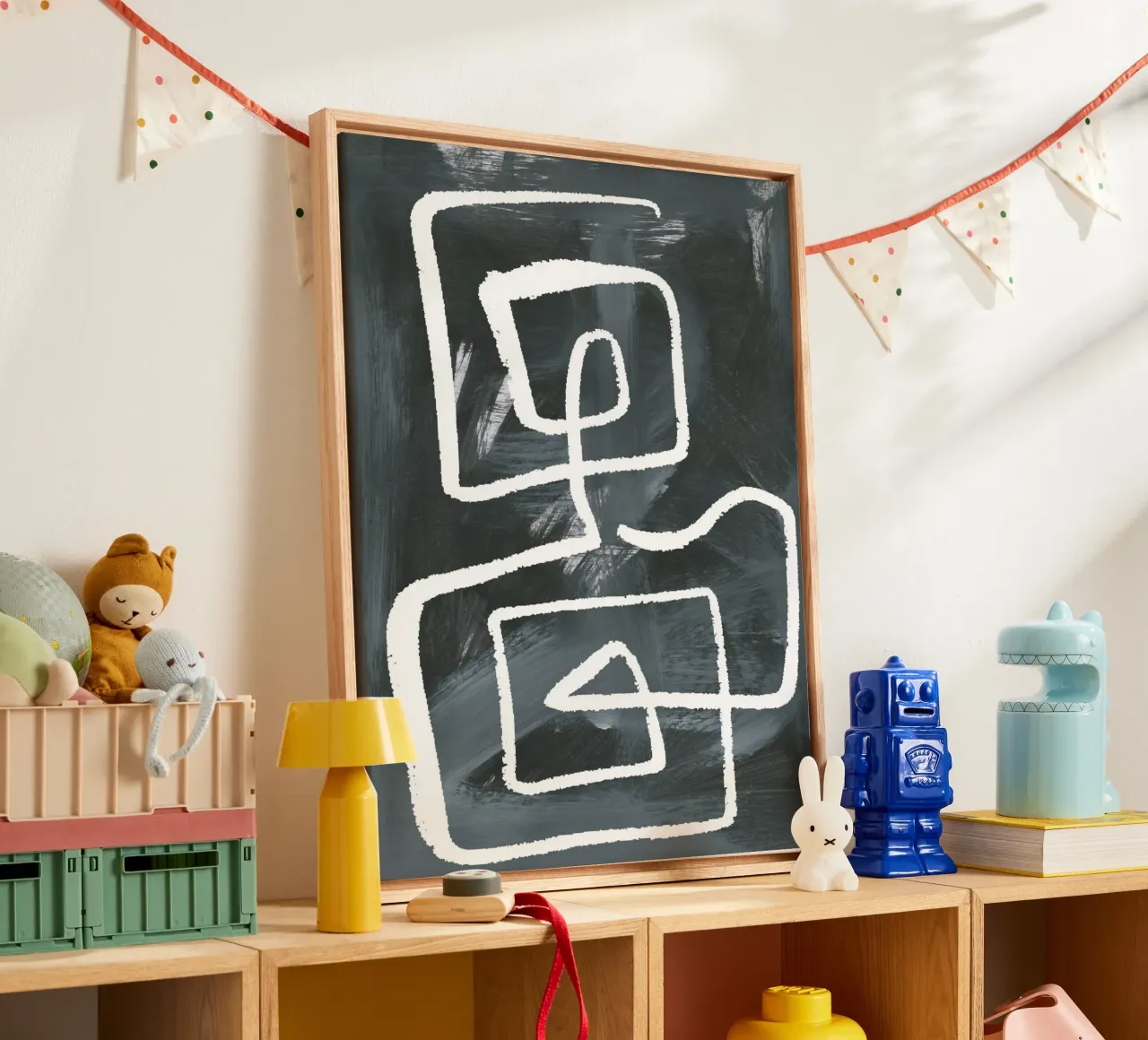 Atelier Abstract No 01 canvas with Floater frame by treechild