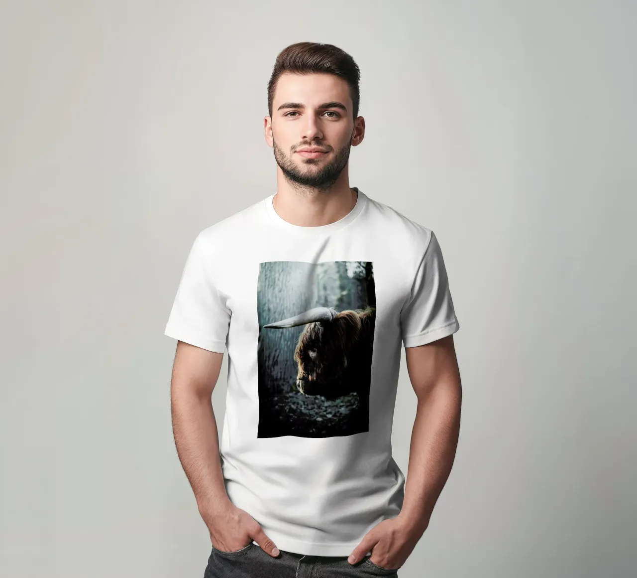 Highland in Woods T-Shirt von Natural Kingdom
