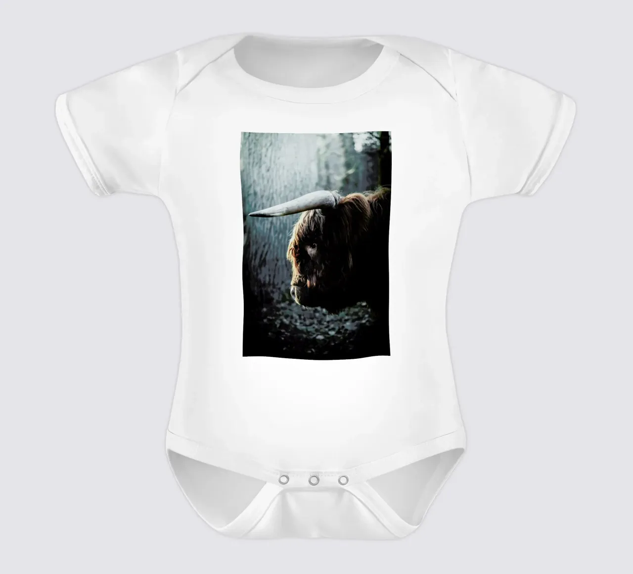 Highland in Woods body neonato maniche corte da Natural Kingdom