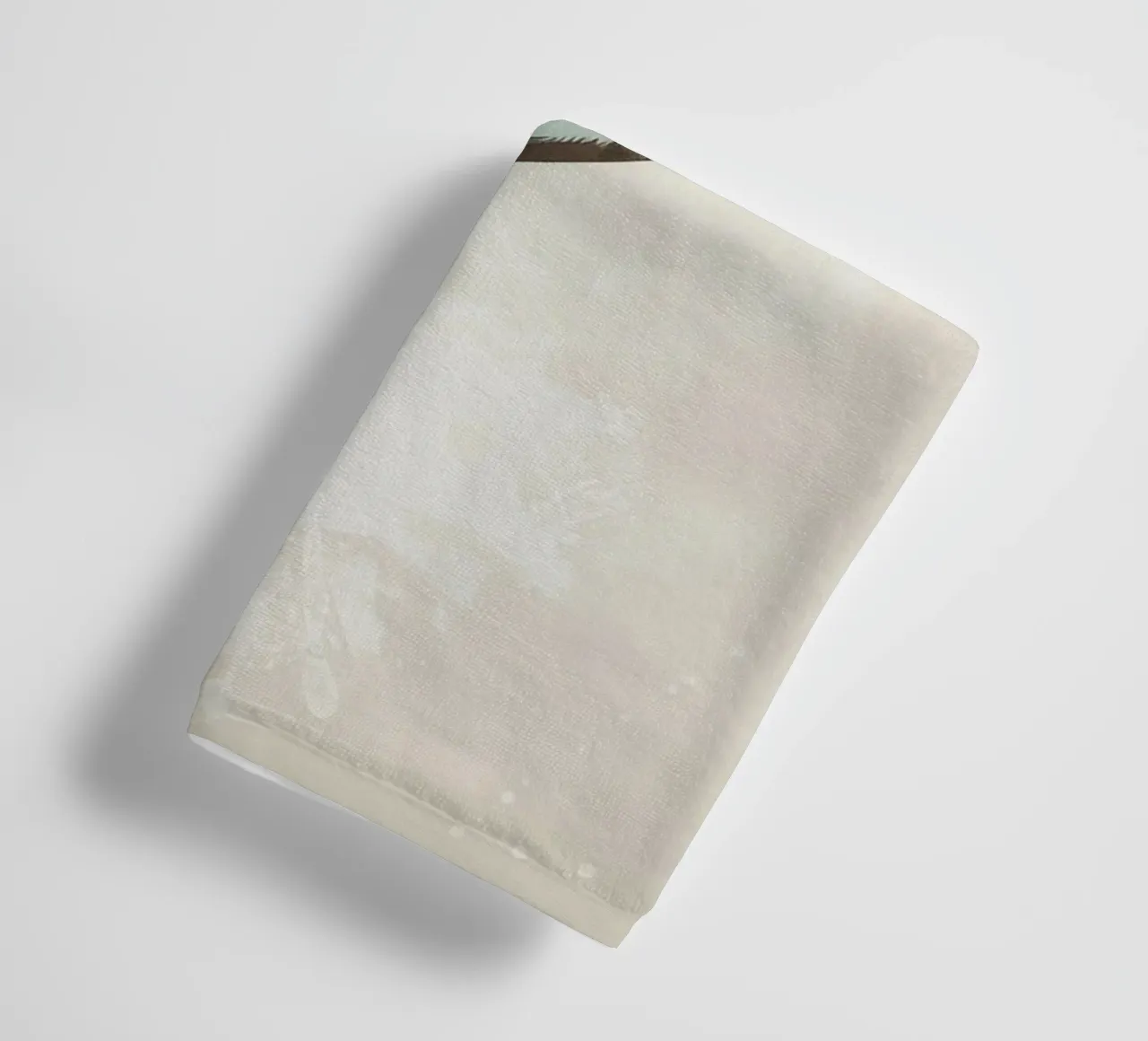 Budgerigar on Branch Beige Background towel by DesignDoodle