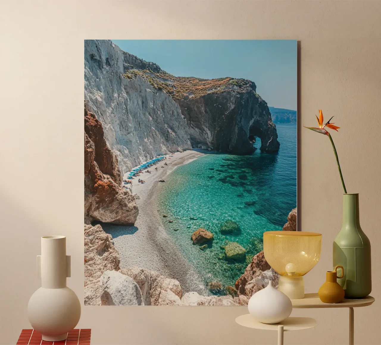 Vibrazioni di Santorini pannello forex da PhotoVibe Decor