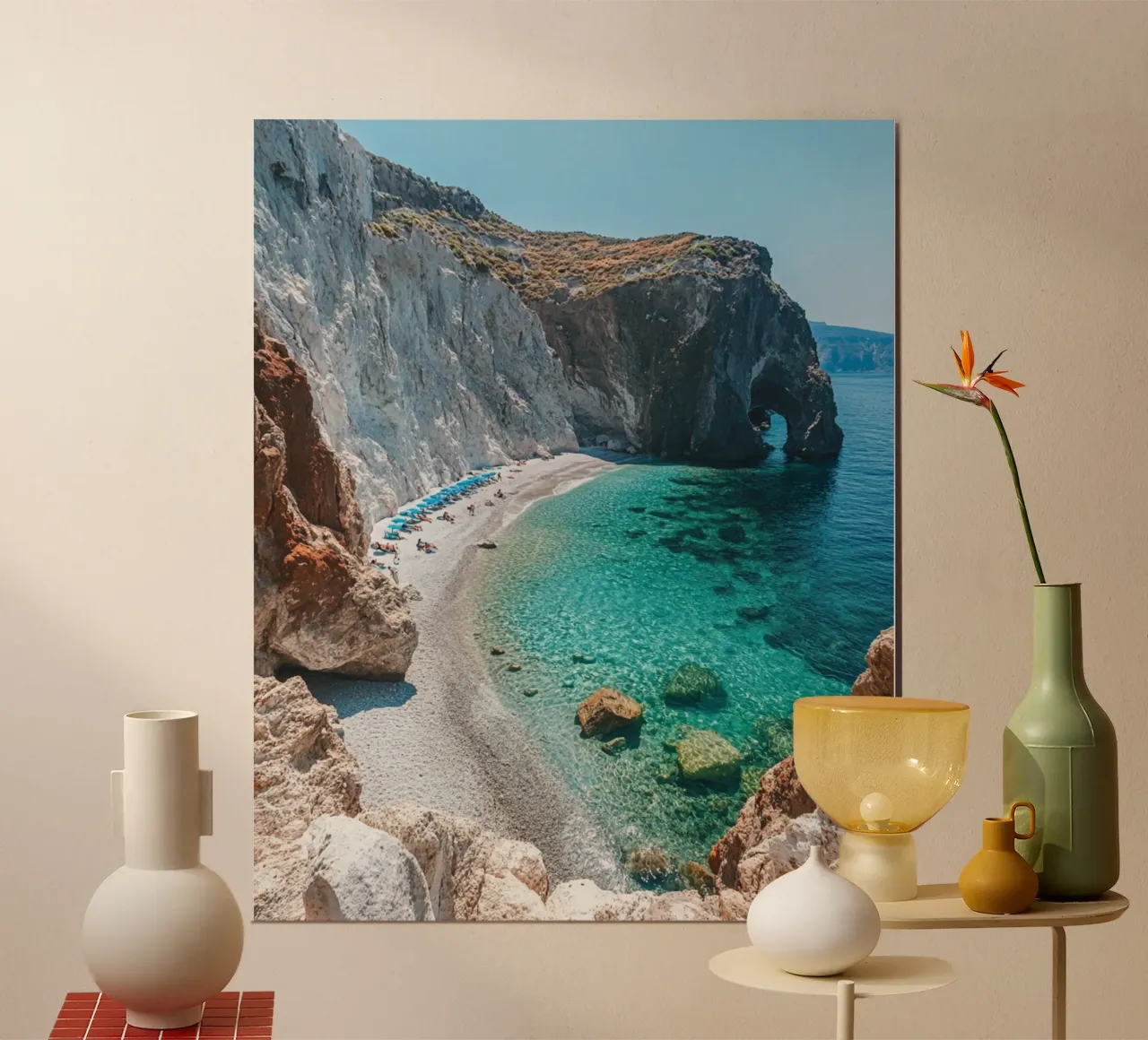 Vibrazioni di Santorini carta hahnemühle da PhotoVibe Decor