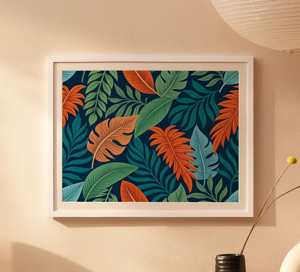 Tropical Foliage Dream: Lush Botanical Pattern poster by Artistic-shop